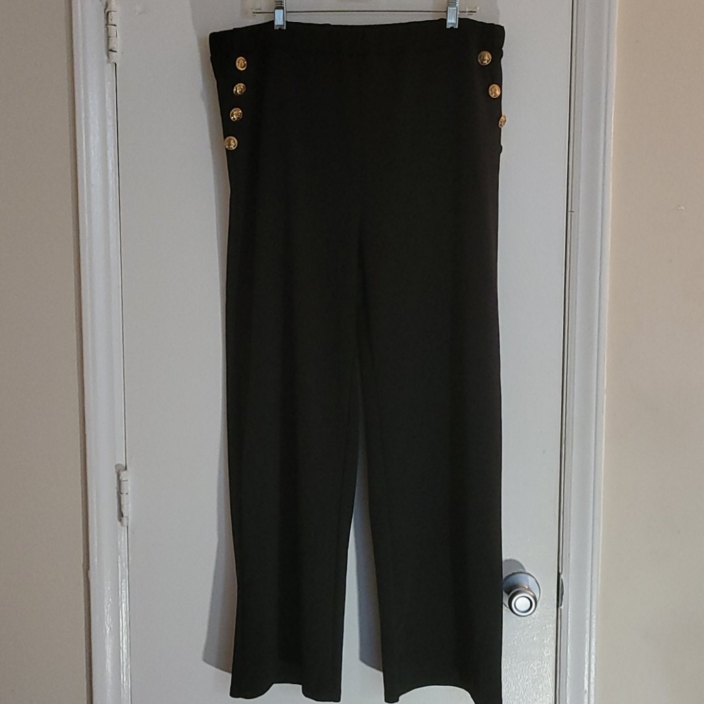 Rainbow Black flare dress pants